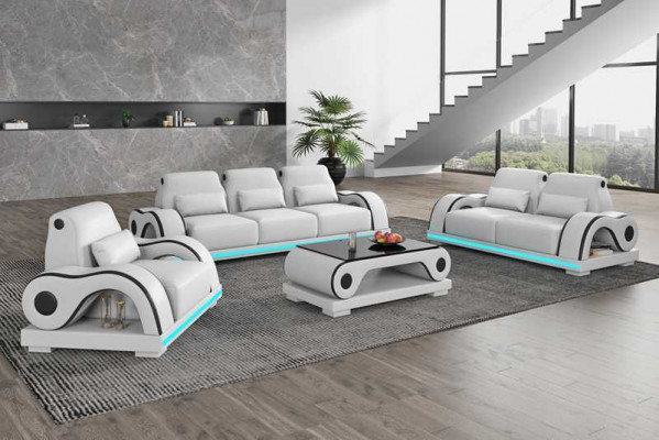 Canapé-Set, Sofa-Set, Luxus Komplett Wais Lieder-Couch, Canapé Modern Sofa