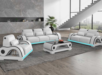 Canapé-Set, Sofa-Set, Luxus Komplett Wais Lieder-Couch, Canapé Modern Sofa
