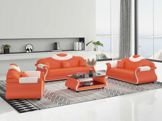 Komplett Couchgarnitur Sofagarnitur 3tlg Sofas Ledersofa Sofa Braun