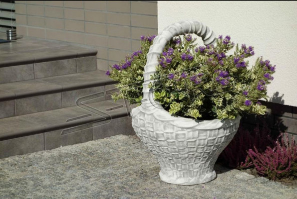 Blummendëppen Këscht Dekorativ Dëppen Blummen Dëppen XXL Beton Gaart Terrass