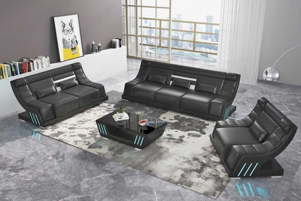 Sofagarnitur Luxus Komplette Couchgarnitur Wäiss Kënschtleer Sofakombinatioun 321