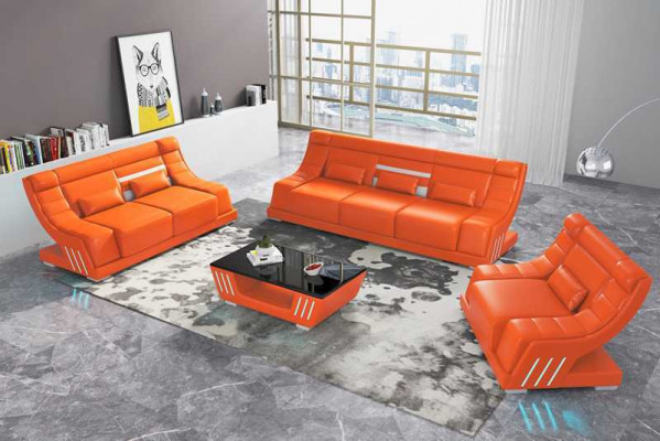 Sofagarnitur Luxus Komplette Couchgarnitur Wäiss Kënschtleer Sofakombinatioun 321