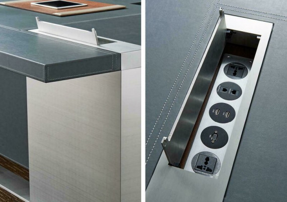Büro Ariichtung Design Dësch Schreifdësch Exklusiv Kanzlei Praxis Dëscher