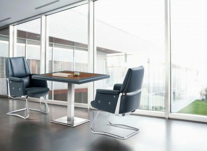 Büro Ariichtung 3 Stéck Set Dësch Waardezëmmer Fauteuil 2x Lehnstull Lieder