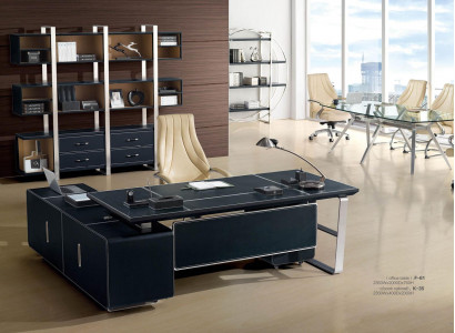 Büro Miwwel Ariichtung Schreifdësch + Akteschaf Komplett Set Designmiwwelen Nei