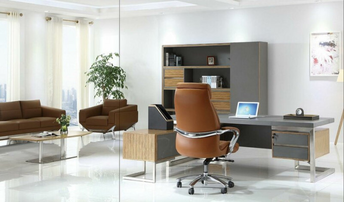 Chefsessel Sëtz Lieder Polster Büro Stull Deko Dréi Computer Still Sëtz