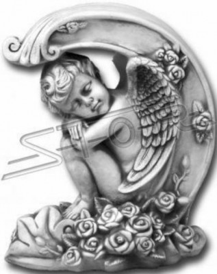 Deko Grabschmuck Graf Steen Dekoratioun Figur Skulptur Engel Gott Helleg