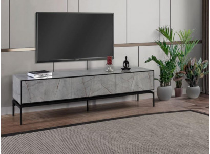 Sideboard RTV Lowboard Modern TV Stänner Wunnzëmmer Gro Holz Dësch