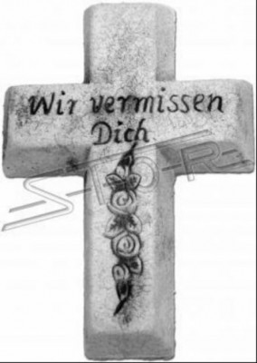 Dekoratioun Kräiz Graf Deko Grafdekoratioun Steen Dekoratioun Statuette