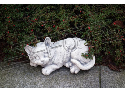 Dekorativ Gaart Dekoratioun Kaz Terrass Steen Figuren Figur Statue