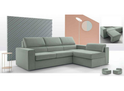 Eckcouch L-Form Miwwelen Lieder Polsterméiwel Wunnzëmmer Modern Luxus Gréng alfitalia