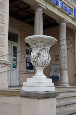Design Blummendëppen Top Planz Kuebelen Gefäss Téin Figur Gesiicht Skulptur