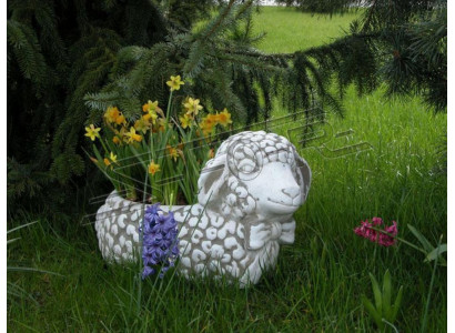 Design Deko Blummendëppen Top Planz Kueb Gefaass Figur Téin Gesiicht Skulptur