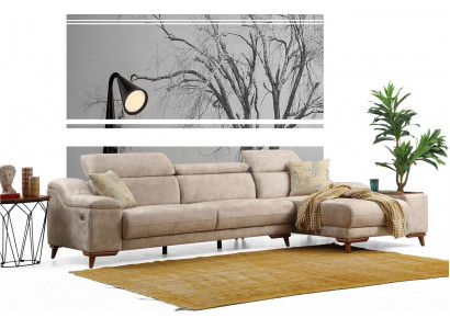 Design-Eckcouch L-Form Wunnzëmmer Sofa Couch Modern Wunnzëmmer Neit Miwwelen