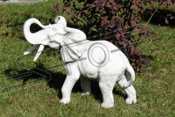 Design Figur Elefant Skulptur Figuren Skulpturen Statuen Wäiss Dekor Statue