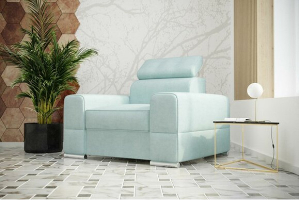 Design Luxus Stull Fotell Sofa 1 Plaz Télé Lounge Chaise Sofa Lieder Stoff