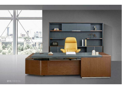 Design Luxus Miwwelen 2-deeleger Büro Set Schreifdësch Schaf Ariichtung Chef