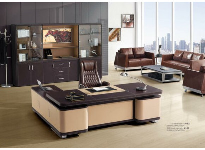 Design Luxus Miwwel 2-Deeler Büro Set Schreifdësch Dossiereschaf Schaf