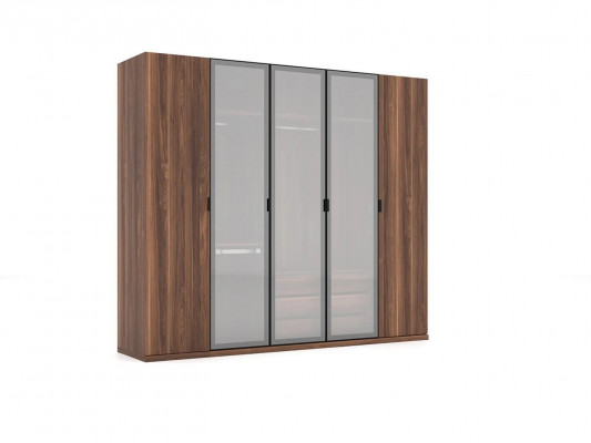 Holz Braun Kleederschaf Schlofkummer Modern Design Miwwel Schaf
