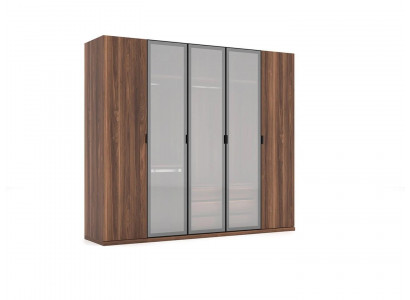 Holz Braun Kleederschaf Schlofkummer Modern Design Miwwel Schaf