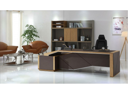 Designer Büro Aarbechtszëmmer Sesssel Dësch Komplett Set Miwwelen 2tlg. Schreifdësch