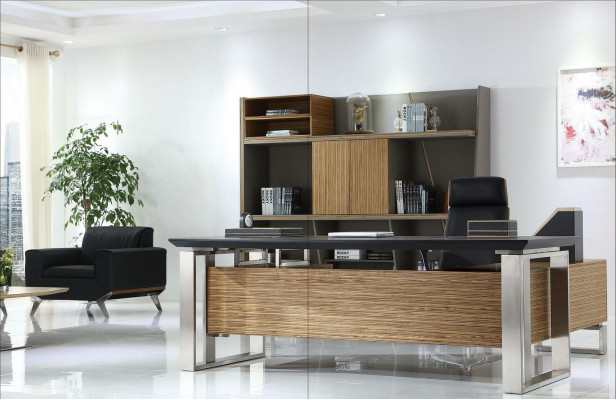 Designer Büro Aarbechtszëmmer Set Regal Schaf Dësch Komplett Set Miwwelen