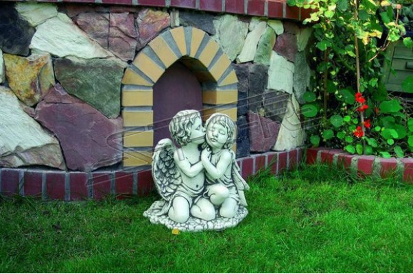 Engel Kanner Skulptur Design Figur Statu Gaart Figuren Dekor Statuen