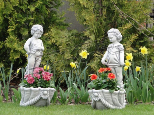 Figur Blumekübel Planz Kichel Dekoratioun Blumendëppercher Figur Dekor Gaart