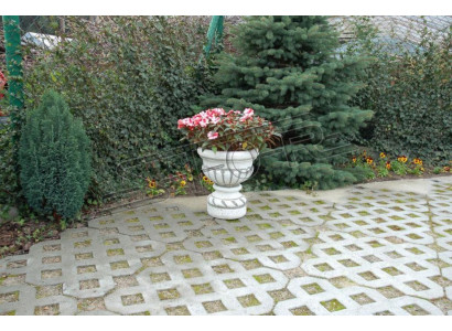 Figur Blumenkübel Planzof Weiss Dekoratioun Figur Blummendëppe Gaart