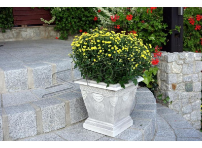Figur Wäiss Blumenkëbel Planz Këbel Figur Dekoratioun Blummendëppen Gaart