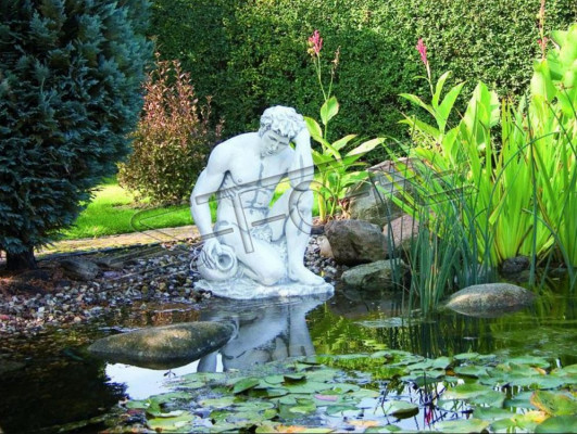 Fontainen Dëppchen Figur Adam Statu Figuren Skulpturen Dekorativ Statuen