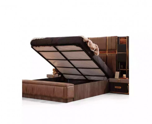 Sazgarnitur Luxus Schlofkummer Duebelbett Sazgarnitur Bett Set 4 Stécker Beige
