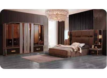 Sazgarnitur Luxus Schlofkummer Duebelbett Sazgarnitur Bett Set 4 Stécker Beige