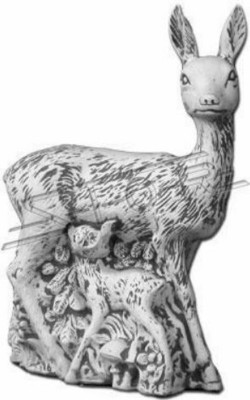 Gaartendeko Hirsch Statu Skulptur Figuren Skulpturen Designer Figur