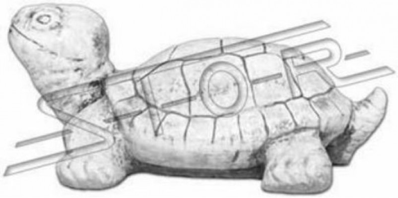 Gaart Deko Schëldkröt Statu Skulptur Figuren Skulpturen Design Figur