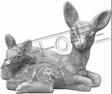 Gaarten Dekoratioun Bambi Terrass Steen Figuren Figur Dekorativ Statue