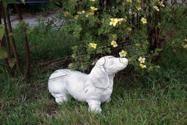 Gaardendekoratioun Dackel Terrasse Figuren Figur Dekor Statuett