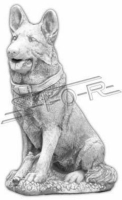 Gaart Dekoratioun Däitsche Schäferhond Terrass Steen Figuren Figur