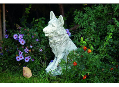 Gaart Dekoratioun Däitsche Schäferhond Terrass Steen Figuren Figur