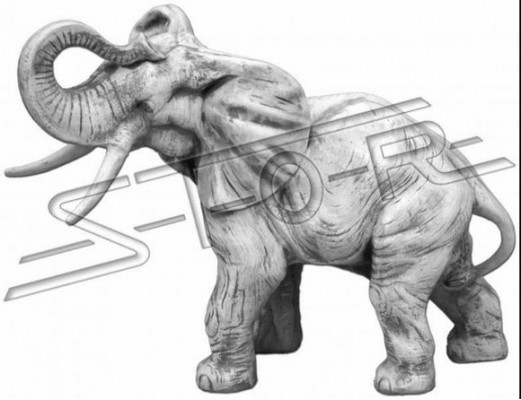 Gaart Dekoratioun Elefant Terrass Steen Figuren Figur Deko Statuett