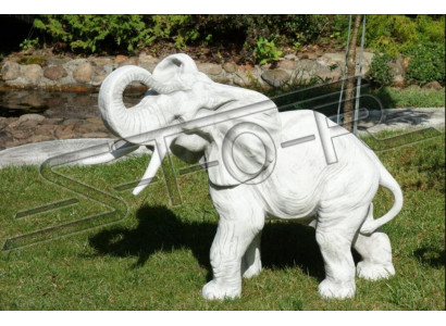 Gaart Dekoratioun Elefant Terrass Steen Figuren Figur Deko Statuett