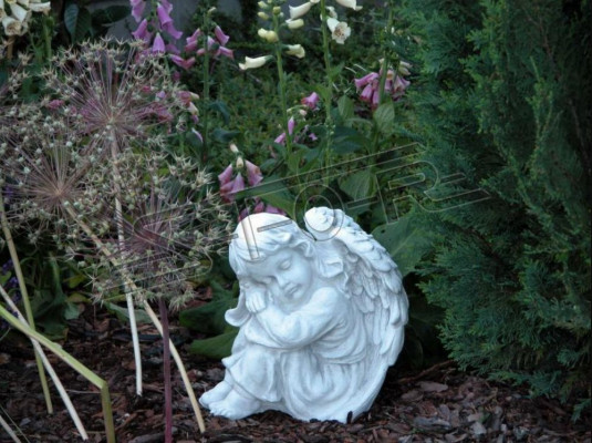Gaarddekoratioun Engel Statue Skulptur Figuren Skulpturen