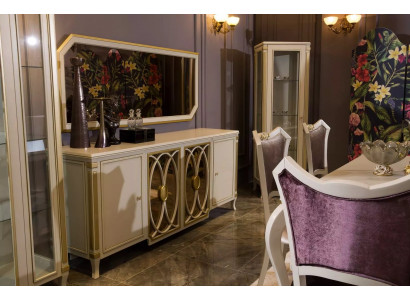Klassesch Set Vitrin rtv Sideboard Luxus Vitrin Schief Set 2 Deel.