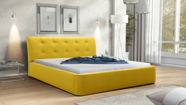 Klassescht Bettergestell Gepolstert Bett Hotel Lieder Textil Better Stoff 180x200cm