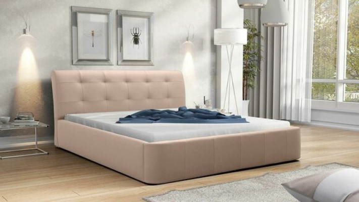 Klassescht Bettergestell Gepolstert Bett Hotel Lieder Textil Better Stoff 180x200cm