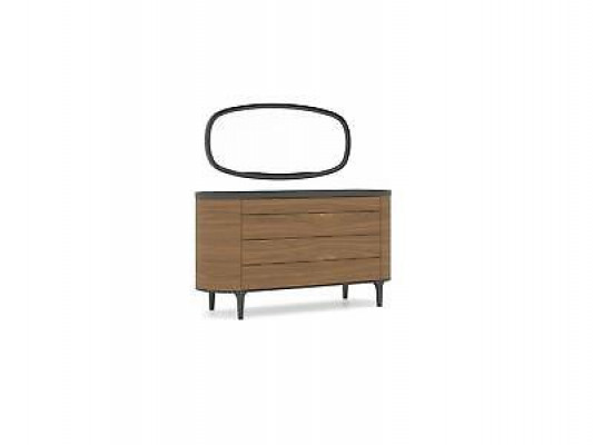 Kommode mat Spigel Design Luxus Schaf Modern Stil Schlofkummer Miwwelen Nei