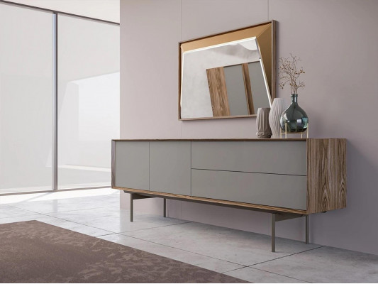 Komplett Iesszëmmer Säitbriet mat Spigel Design Holzkabinett Ariichtung