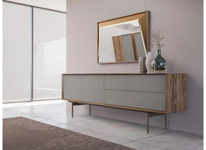Komplett Iesszëmmer Säitbriet mat Spigel Design Holzkabinett Ariichtung