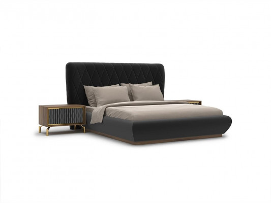 Komplett Set Duebel Bett Luxus 2x Nuetsdëscher Design Schaf Kleederschaf