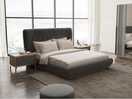 Komplett Set Duebel Bett Luxus 2x Nuetsdëscher Design Schaf Kleederschaf